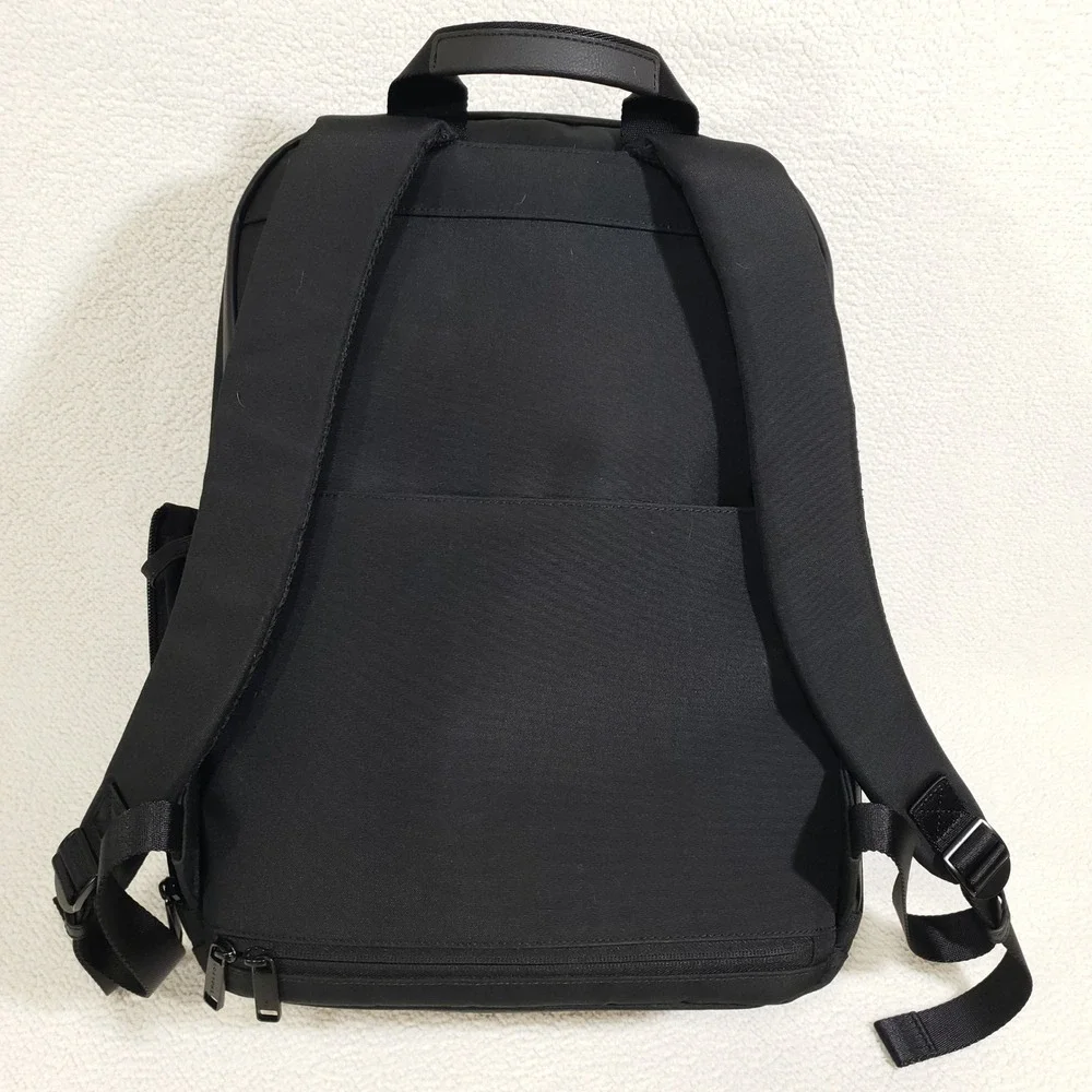Lo and Sons Hanover Supreme Backpack Black Waxed Poly 16